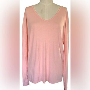 So Medium Sweet Pastel Double Bar V-Back Tunic Tee